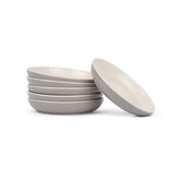 Snack Plates Set Of 6, Grey Slow Series | Snacks Plates Set - Dessert Plates | Small Plates With Glossy Finish - Deep Snack Plates | Microwave Safe & Chip Resistant